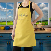 Mustard yellow monogram name business 