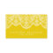 Mustard Yellow Moroccan Lace Pattern Business Card