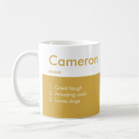 Mustard Yellow Name Definition Custom Funny
