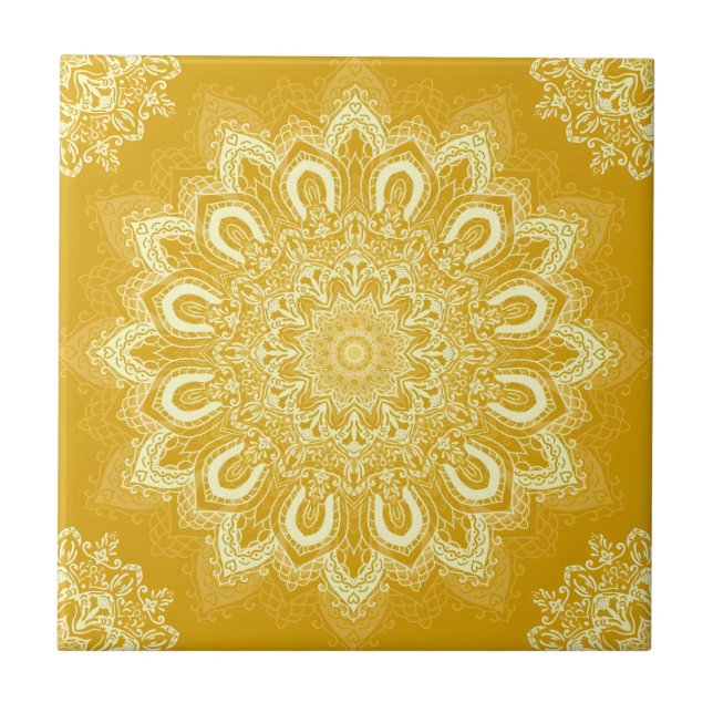 mustard yellow pattern courtly tiles (Front)