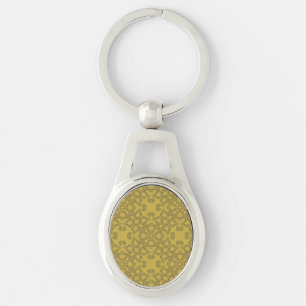 Mustard Yellow Pattern Key Ring