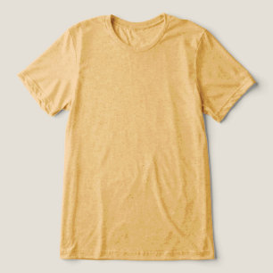 Mustard Yellow Plain Blank Nothing on Front Tri-Blend Shirt