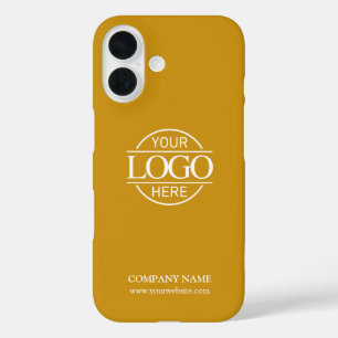 Mustard Yellow Promotional Company Business Logo iPhone 16 Case