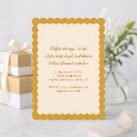 Mustard Yellow Scalloped Edge Bridal Shower