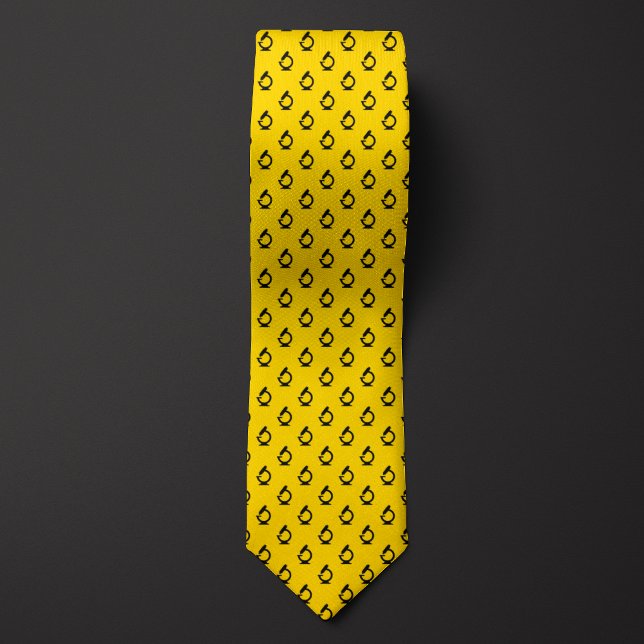 Mustard Yellow Science Microscope Tie (Creator Uploaded)