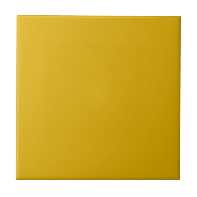 Mustard Yellow Solid Colour Ceramic Tile (Front)