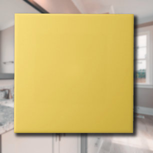 Mustard Yellow Solid Colour Classic Elegant Ceramic Tile