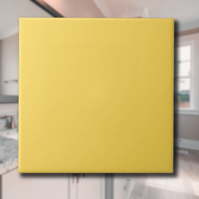 Mustard Yellow Solid Colour | Classic Elegant Ceramic Tile (Creator Uploaded)