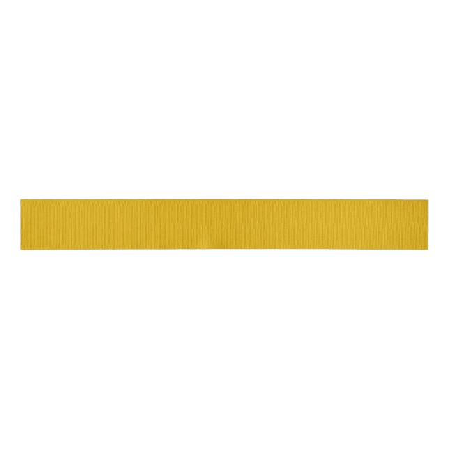 Mustard Yellow Solid Colour Grosgrain Ribbon (Front)