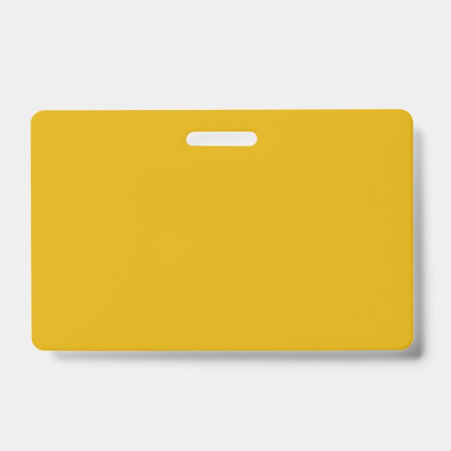 Mustard Yellow Solid Colour ID Badge (Front)