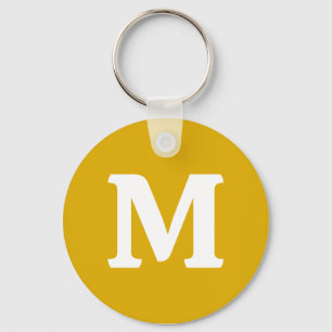 Mustard Yellow Solid Colour Key Ring