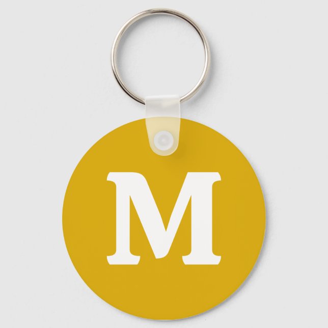 Mustard Yellow Solid Colour Key Ring (Front)