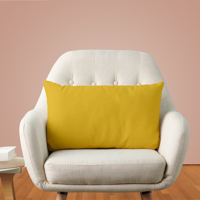 Mustard Yellow Solid Colour Lumbar Cushion (Creator Uploaded)