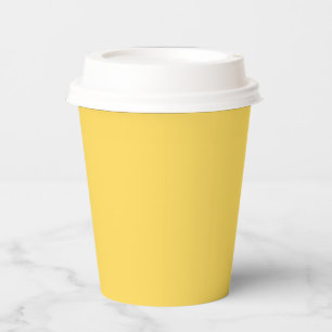 Mustard Yellow Solid Colour Paper Cups