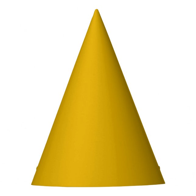 Mustard Yellow Solid Colour Party Hat (Front)