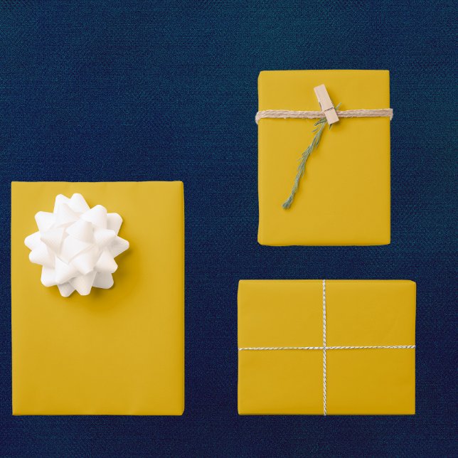 Mustard Yellow Solid Colour Wrapping Paper Sheet (Creator Uploaded)