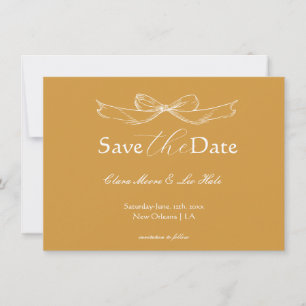 Mustard Yellow Vintage Ornate Frame Save The Date