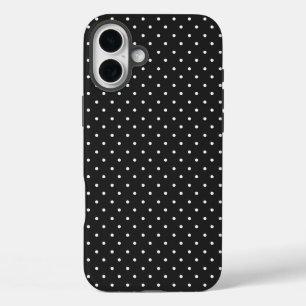 Mustard yellow white polka dots pattern Case-Mat iPhone 16 Plus Case