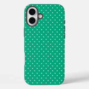 Mustard yellow white polka dots pattern Case-Mat iPhone 16 Plus Case