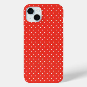 Mustard yellow white polka dots pattern Case-Mat iPhone 15 Mini Case
