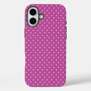 Mustard yellow white polka dots pattern Case-Mat iPhone 16 Plus Case