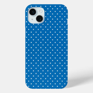 Mustard yellow white polka dots pattern Case-Mat iPhone 15 Mini Case