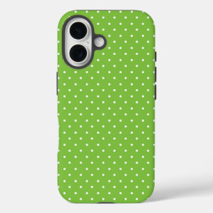 Mustard yellow white polka dots pattern  Case-Mat iPhone 16 Case