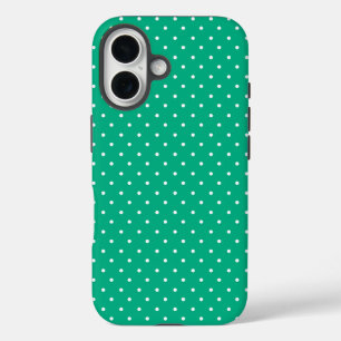 Mustard yellow white polka dots pattern Case-Mat iPhone 16 Case