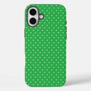 Mustard yellow white polka dots pattern Case-Mat iPhone 16 Plus Case