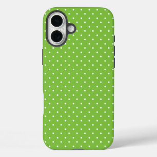 Mustard yellow white polka dots pattern Case-Mat iPhone 16 Plus Case