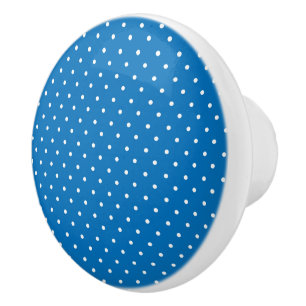 Mustard yellow white polka dots pattern Ceramic Knob