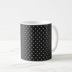 Mustard yellow white polka dots pattern Coffee M Mug