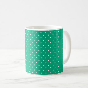 Mustard yellow white polka dots pattern Coffee M Mug