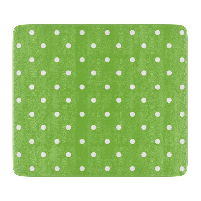 Mustard yellow white polka dots pattern  Cutting Board (Front)