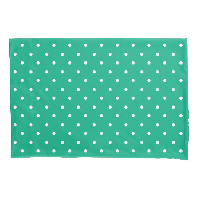 Mustard yellow white polka dots pattern  Pillow C Pillowcase (Front-Left)