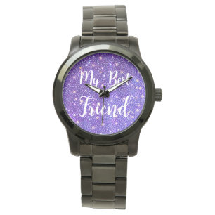 Muster blau-lila mit Konfetti und Sternchen Watch