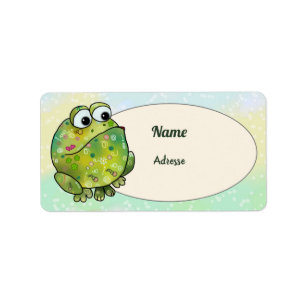 Muster Frosch adressaufkleber Label