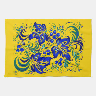 Muster im ukrainischen Volksstil Tea Towel