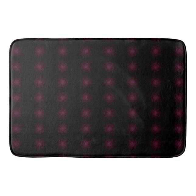 Muster in schwarz und rosa bath mat (Front)