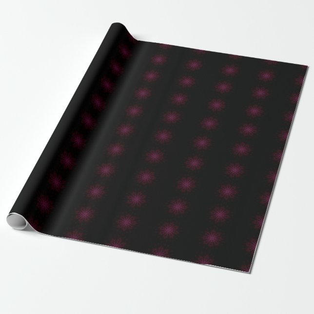 Muster in Schwarz und Rosa Wrapping Paper (Unrolled)