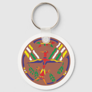 Muster Indianer pattern Native American Key Ring