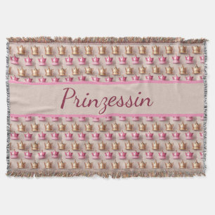 Muster Kronen in 3D Optik  Throw Blanket