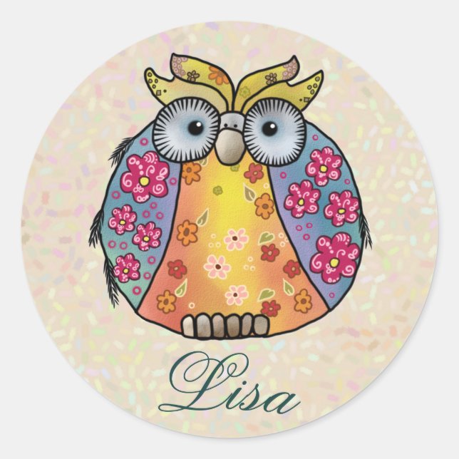 Mustereule Classic Round Sticker (Front)