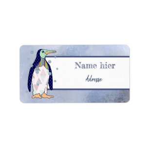 Musterpinguin Adressaufkleber Label
