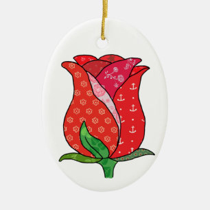 Musterrose Ceramic Ornament