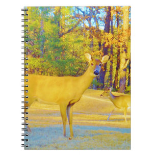Musturd Coloured Deer with light blue Notebook