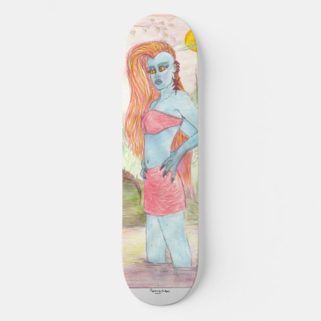 Mutant Anna Anastasia Original, Art Signature Skateboard (Front)