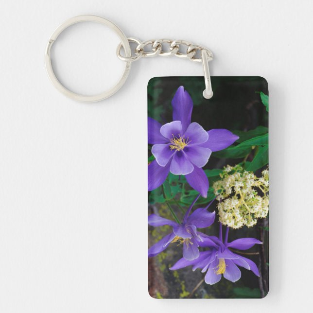Mutant Columbine Wildflowers Key Ring (Front)