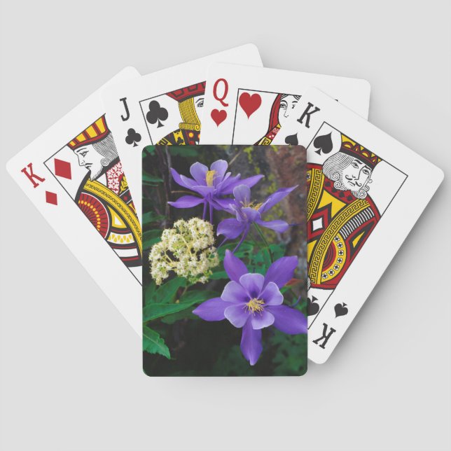 Mutant Columbine Wildflowers Playing Cards (Back)