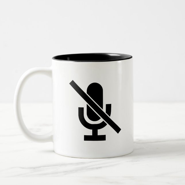 'Mute' Pictogram Mug (Left)